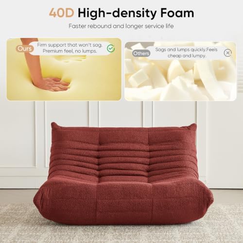 2 Seater Adults Bean Bag Chairs Togo Couch Comfy Lazy Floor Sofa - Image 6