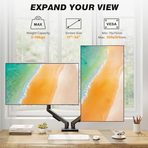5Rcom Dual Monitor Stand for 17-34 Inch Computer Screens - Image 6