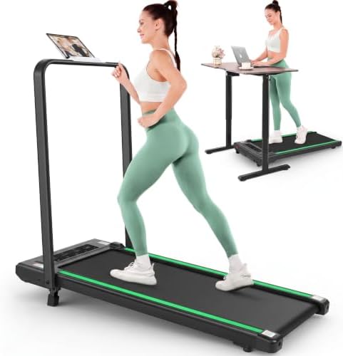 FUNMILY Upgrade Walking Pad Folding Treadmill with 12%/15% Incline & Handle Bar, 3.5HP Foldable Under Desk Compact Treadmills for Home/Office/Gym, 400+lb Capacity, Shock Absorption by FUNMILYSportsFitnessCardioTraining