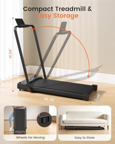 ANCHEER Walking Pad with Incline - Under Desk Treadmill with Handle Bar - Image 7