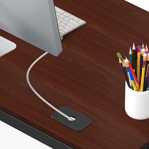 SHW 55-Inch Commercial-Grade Office Computer Desk, Cherry - Image 7