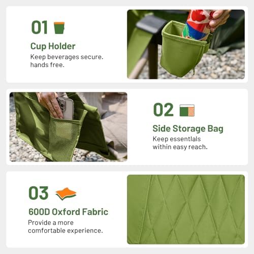 TIMBER RIDGE Hammock Camping Chair, Portable Oversized Swinging Camp Chairs - Image 6