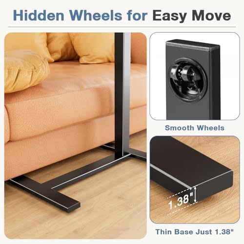 DUMOS Standing Desk with Wheels, Rolling Desk, Laptop Table - Image 6