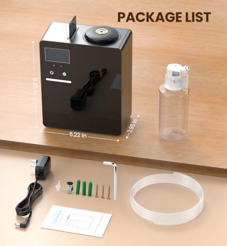 Waterless Essential Oil Diffuser with 2 x 100ML Oils, 5000 Sq.Ft Whole House Scent Machine, 200ml Cold Air Fragrance Diffuser with Bluetooth App Control for Home Hotel Office, Black - Image 7