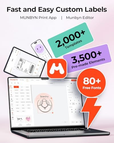 MUNBYN Bluetooth Thermal Label Printer, Wireless 4x6 Shipping Label Printer - Image 7