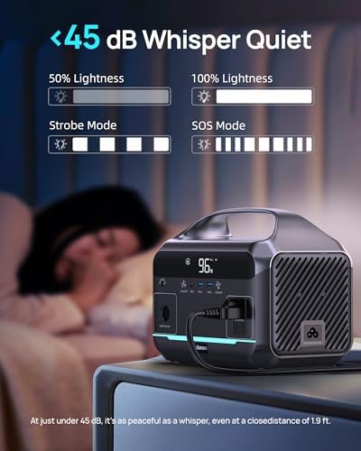 DaranEner Portable Power Station 600W with Bag, 288Wh (90,000mAh) LiFePO4 Battery Backup, 2×600W (1200W Surge) AC Outlets, 2.2H Fast Recharge, Solar Generator for Camping, RV, Travel, Home Emergency - Image 7