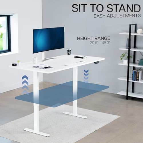 VIVO White 71 x 36 in Standing Desk, DESK-KIT-E2W7W-36 - Image 6