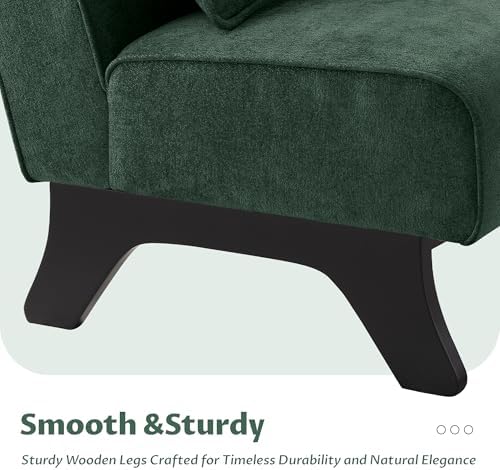 Armless Accent Chair Comfy Upholstered Modern Living Room Side Chair - Image 6