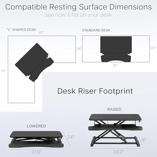 VIVO White 28 in Standing Desk Converter, DESK-V028KW - Image 6