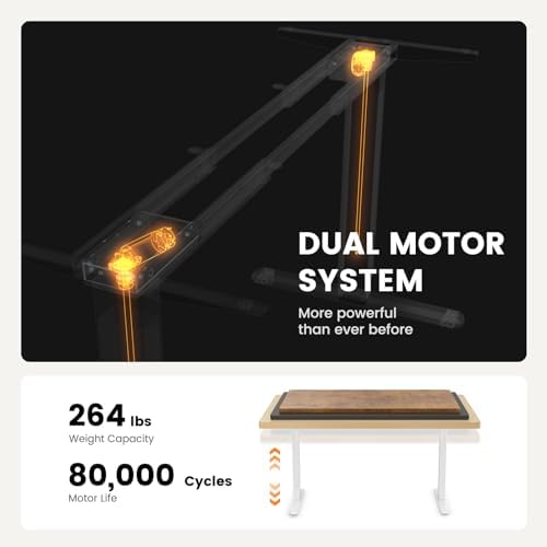 ErGear Dual Motor Standing Desk Legs for 44-90 inch Desktops, 264 lbs - Image 6