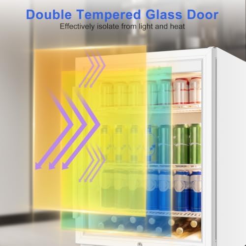 FoMup 24" Undercounter Beverage Refrigerator with Glass Door, 200-Can - Image 7