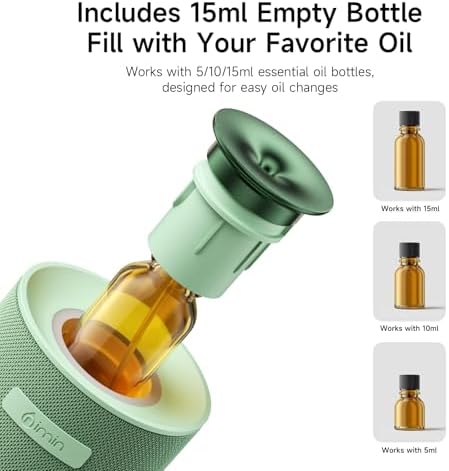 Waterless Cordless Essential Oil Diffuser, Dual Home/Car, Auto Start-Stop - Image 6