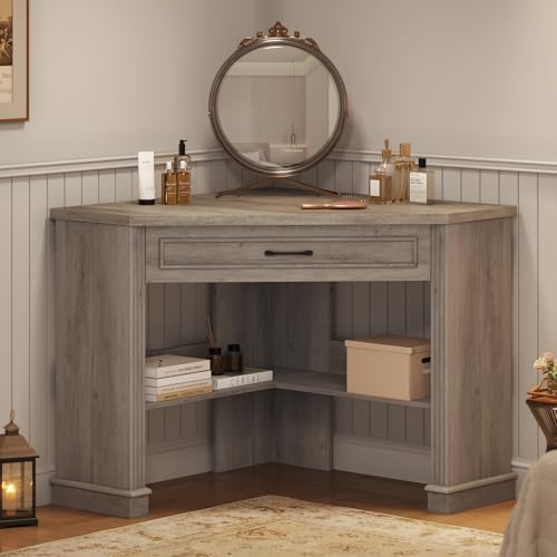 SEDETA Farmhouse Corner Desk for Small Space, White Small Computer Desk - Image 6