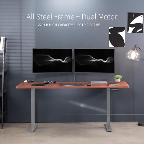 VIVO Dark Walnut 71 x 30 in Standing Desk, DESK-KIT-E2G7D - Image 6
