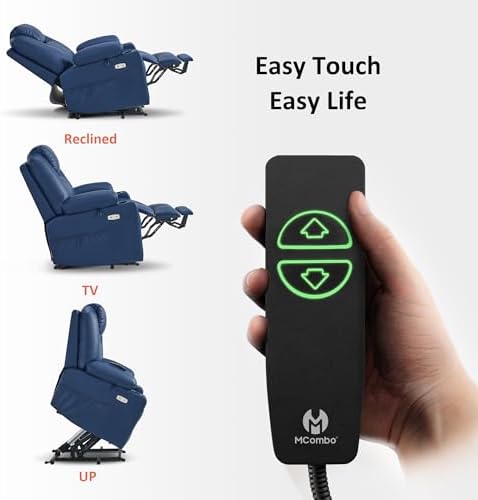 MCombo Power Lift Recliner Chair for Elderly, Heat and Massage 7040(Medium) - Image 6