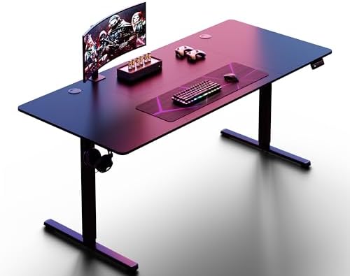 Shintenchi Standing Desk, 71x31 Inch Height Adjustable Electric Sit Stand up Desk, Ergonomic Rising Computer Table, Modern Lift Gaming Desk Workstation for Home Office, Black - Image 7