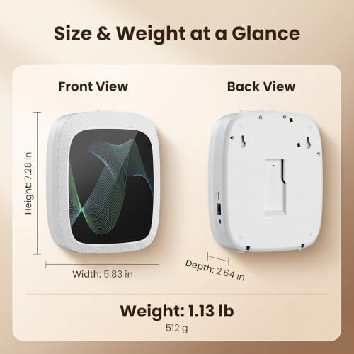 Waterless Essential Oil Diffuser, Cold Air Scent Diffuser Machine for Home & Office, Bluetooth App & Manual Control, USB-C or D Battery Powered, Wall Mount or Tabletop, White - Image 6
