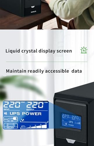 Ups Battery Backup and Surge Protector,Computer Uninterruptible Power Supply Units,Battery Backup Intelligent LCD,Uninterruptible Power Supply,Battery Backup for Computer 1500VA/900W - Image 7