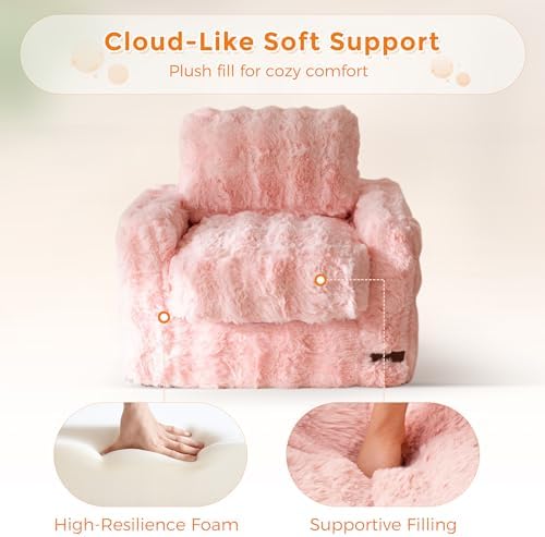 MAXYOYO Kids Bean Bag Chair, Comfy Upholstered Bean Bag Sofa with Filler - Image 6