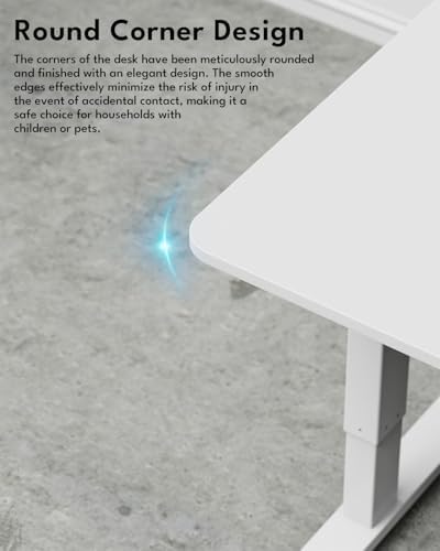 Electric Standing Desk, Gaming Desk, 40 x 24 Inch, White - Image 7