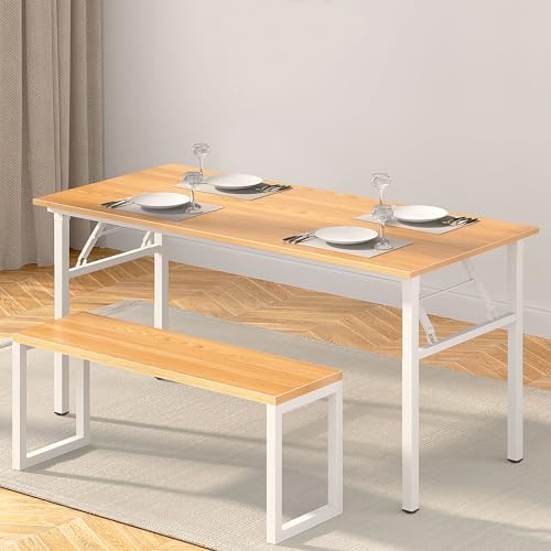 Need Office Computer Desk 60 Inch Sturdy Folding Laptop Table Teak - Image 6