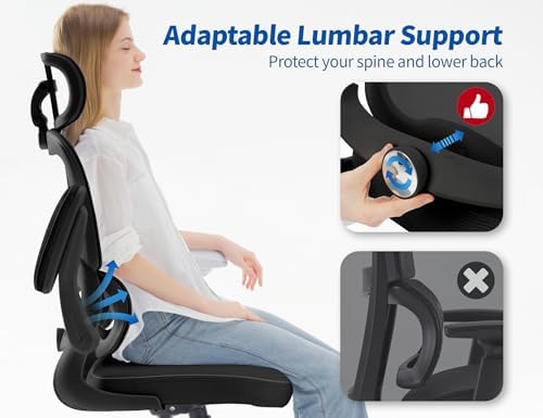 TRALT Office Chair Ergonomic Desk Chair - Gaming Chair with Lumbar Support - Image 6