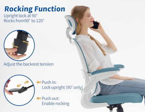 TRALT Ergonomic Office Chair Desk Chair with Adjustable Lumbar Support - Image 6
