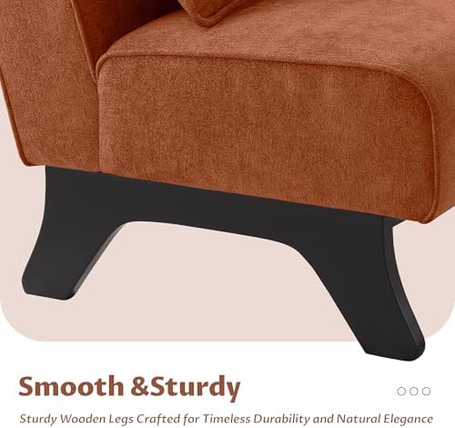 Armless Accent Chair Comfy Upholstered Modern Living Room Side Chair - Image 6