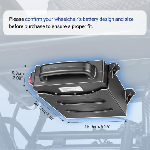 24V 12Ah Electric Wheelchairs Backup Battery, Only Compatible with K04 Series Electric Wheelchairs - Image 6