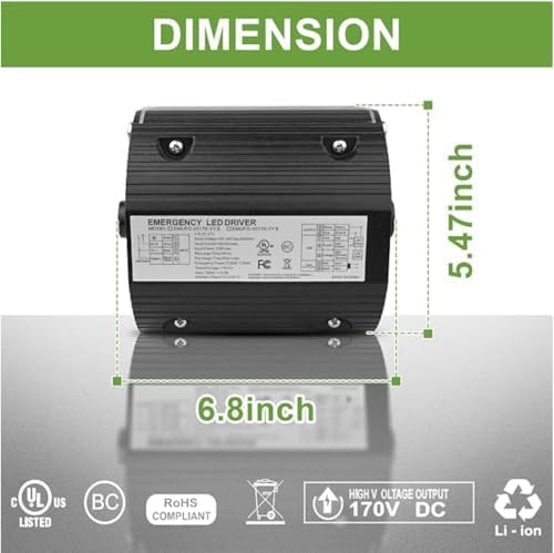 E2 LIGHTING LED Emergency Backup Driver, Dimmable UFO High Bay Lights, 40W - Image 7