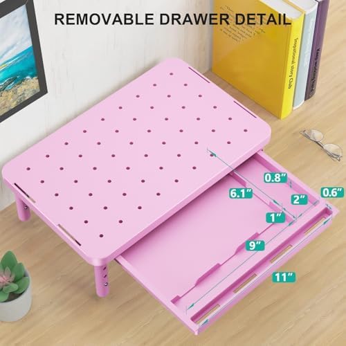 WALI Computer Monitor Stand with Storage, Monitor Riser 3 Height Adjustable - Image 7