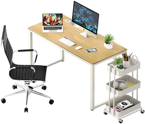 SHW 48-Inch Commercial-Grade Office Computer Desk, Oak - Image 7