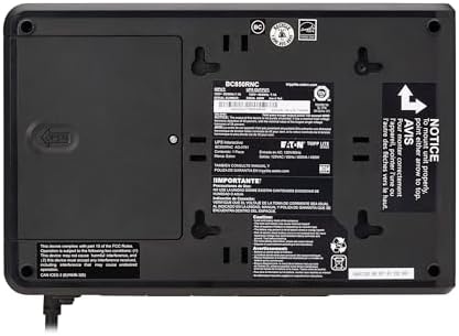 Eaton Tripp Lite BC850RNC 850VA Small UPS 450W 5 Outlets 5ft Extension Cord - Image 7