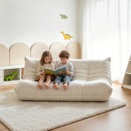 3 Seater Adults Bean Bag Chairs Togo Couch Comfy Lazy Floor Sofa - Image 6