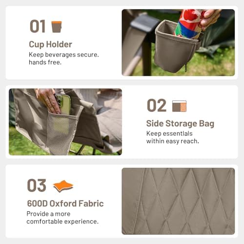 Timber Ridge Hammock Camping Chair, Portable Oversized Swinging Camp Chairs - Image 6