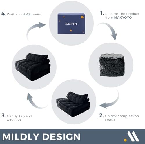 MAXYOYO Folding Sofa Bed, Convertible Chair Bed with Pillow - Image 6