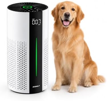 ECOSELF Air Purifiers for Home, Air Purifiers for Bedroom 360° Air Intake, HEPA Air Purifier, Air Cleaner for Smoke by ECOSELF