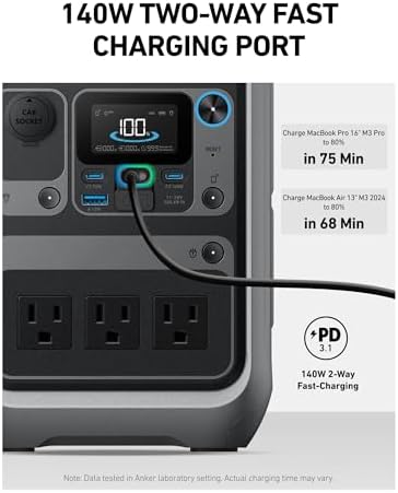 Anker SOLIX C300 Portable Power Station with Protective Bag, 288Wh, 300W - Image 6