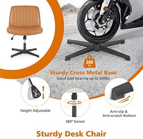 Sweetcrispy Criss Cross Chair, Armless Office Desk Chair - Image 6