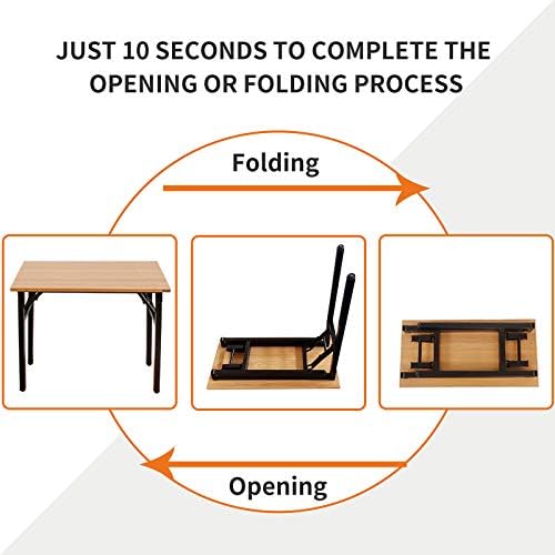 Need Office Computer Desk 47.2x23.6 in Sturdy Folding Laptop Table Teak - Image 6