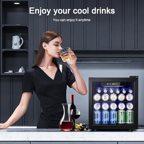 Antarctic Star 12 Bottle/48 Can Beverage Refrigerator, Wine Cooler/Cabinet, Mini Drink Fridge, Clear Front Glass Door Counter Top Red Cellar Beer Soda Bar Quiet Compressor Freestanding 1.3 cu.ft. - Image 7