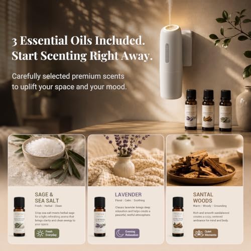 TTSTAR Wall Plug-in Waterless Diffuser with App Control & 3 Essential Oils - Image 7