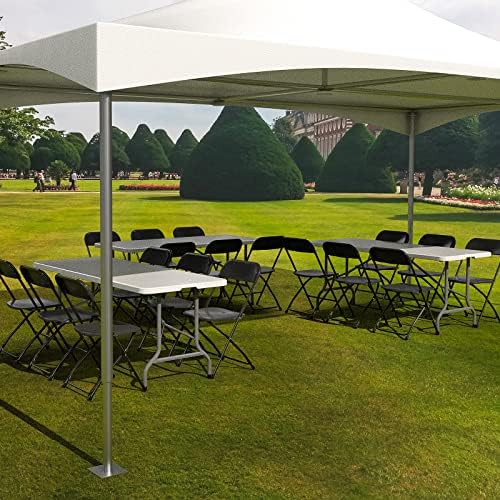 VINGLI 2 Pack Black Plastic Folding Chair, Indoor Outdoor Portable Stackable Commercial Seat with Steel Frame 350lb. Capacity for Events Office Wedding Party Picnic Kitchen Dining - Image 7