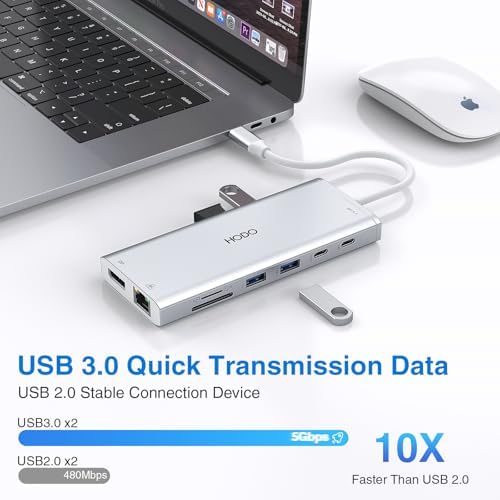 USB C Docking Station Dual Monitor for HP,Laptop Docking Station 3 Monitors - Image 7