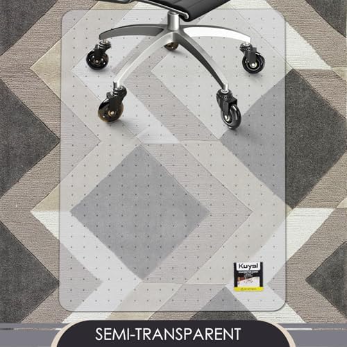 Kuyal Office Chair Mat for Carpet, Clear Heavy Duty Computer Chair Mat, - Image 6