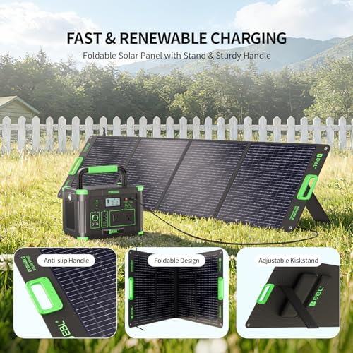 EBL 1000W Portable Power Station with 200W Portable Solar Panel - Image 7