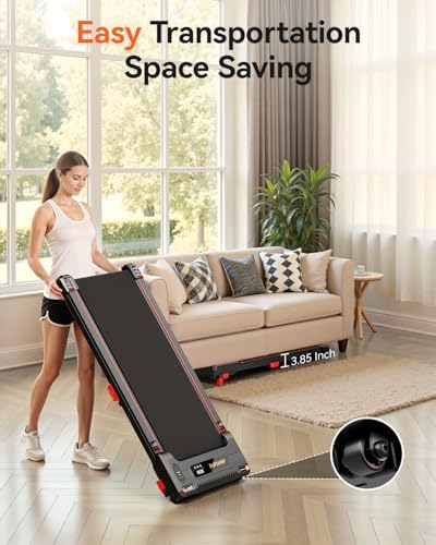 Walking Pad, Anylife Incline Walking Pads Under Desk 330lb Capacity, 2.5HP Portable Treadmills for Home, Compact Treadmill Small Running Pad with LED Display, Remote Control - Image 7