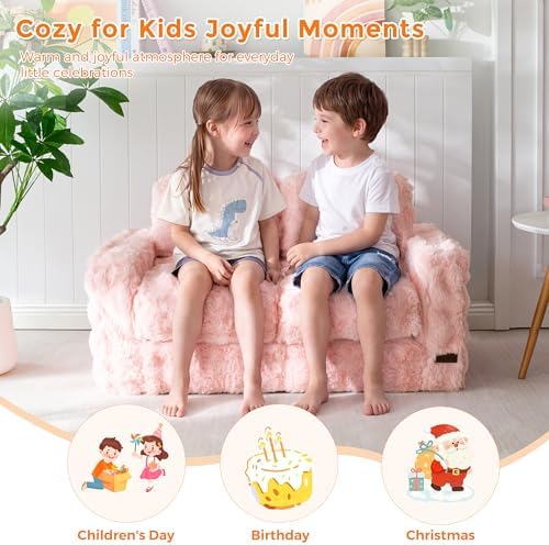 MAXYOYO Kids Bean Bag Chair, Comfy Upholstered Bean Bag Sofa with Filler - Image 6
