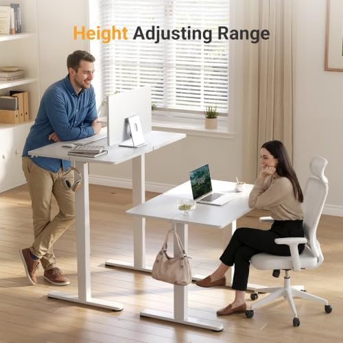 YDN 40 x 24 Inch White Electric Standing Desk - Image 6