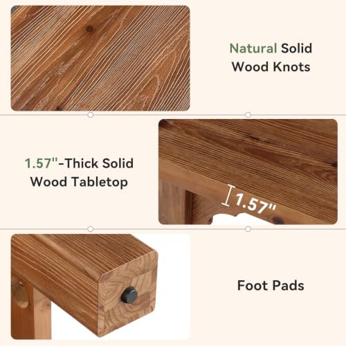 63‑Inch Solid Wood Executive Desk with Thick Legs - Image 7